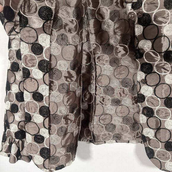 Samuel Dong Vintage Boutique Embroidered  Circle Statement Jacket Women’s L / XL - Picture 5 of 10